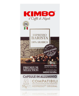 Kimbo - 10 Capsule Alluminio - Espresso Barista - 100% Arabica - Compatibili Nespresso