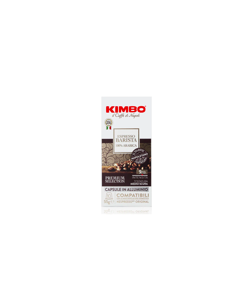 Kimbo - 10 Capsule Alluminio - Espresso Barista - 100% Arabica - Compatibili Nespresso