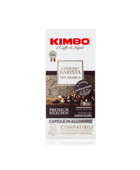 Kimbo - 10 Capsule Alluminio - Espresso Barista - 100% Arabica - Compatibili Nespresso