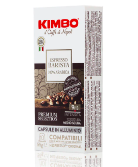 Kimbo - 10 Capsule Alluminio - Espresso Barista - 100% Arabica - Compatibili Nespresso