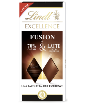 Lindt - Excellence Fusion 70% - Cocoa and Extra Creamy Milk - 100g