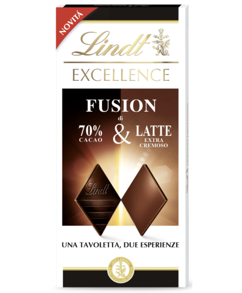 Lindt - Excellence Fusion 70% - Cocoa and Extra Creamy Milk - 100g