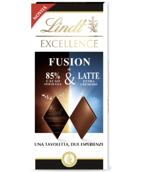Lindt - Excellence Fusion 85% - Cocoa Fleur de Sel and Extra Creamy Milk - 100g Lindt - Excellence Fusion 85% - Cocoa Fleur de Sel and Extra Creamy Milk - 100g
