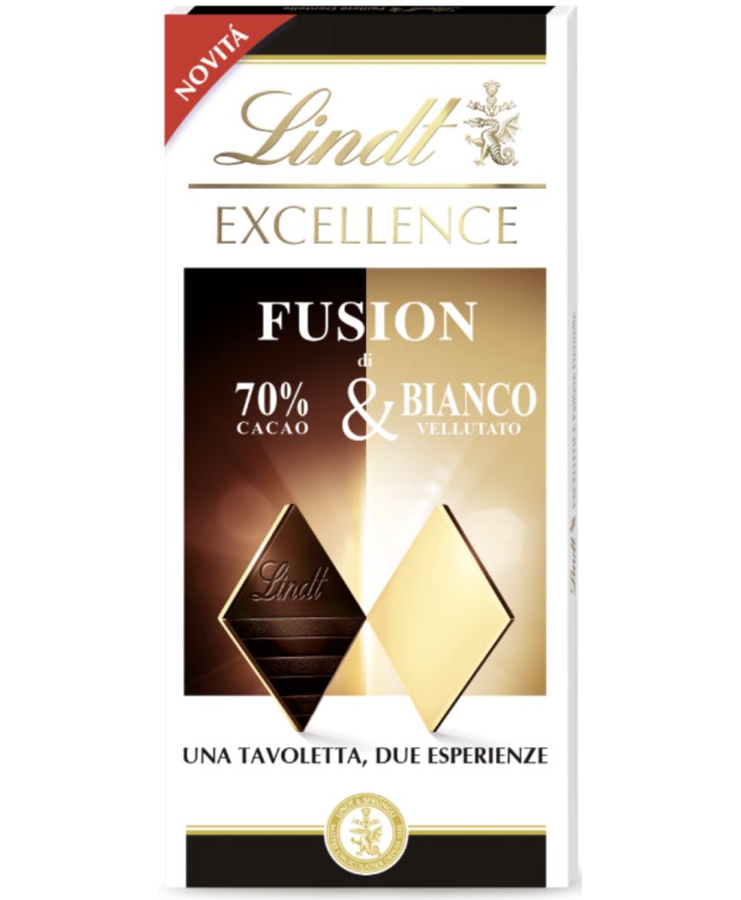 Lindt - Excellence Fusion 70% - Cocoa e Velvety White - 100g