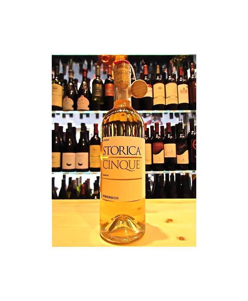 Vendita online grappa Domenis Storica 5 anni invecchiata 36 mesi in botti di frassino. Shop on line grappa Domenis Storica invec