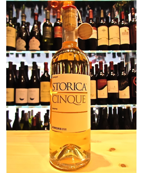 Vendita online grappa Domenis Storica 5 anni invecchiata 36 mesi in botti di frassino. Shop on line grappa Domenis Storica invec