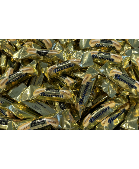 Vendita online Banane Perugina, cioccolatini fondenti ripieni al gusto di banana. Shop on line Perugina, l' arte del gusto. Migl