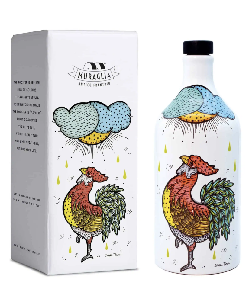 Frantoio Muraglia - Orcio in Ceramica Gallo - designer Stella Tasca - Fruttato Intenso - 500ml