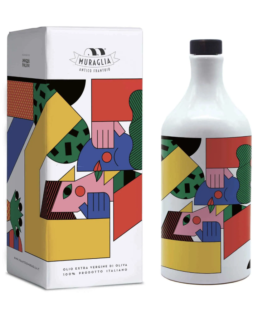 Frantoio Muraglia - The Kiss Ceramic Jar - Designer Camilla Falsini - Intense Fruity - 500ml