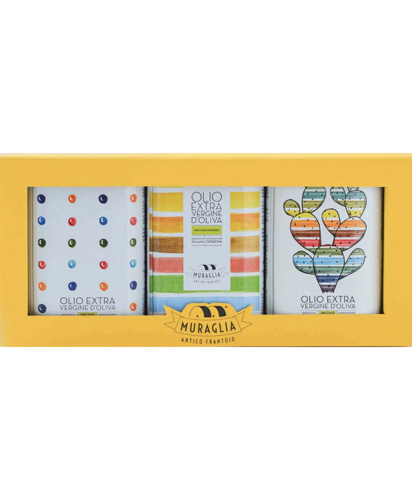 Frantoio Muraglia - Gift Set of Colored Tins - 3 x 250ml