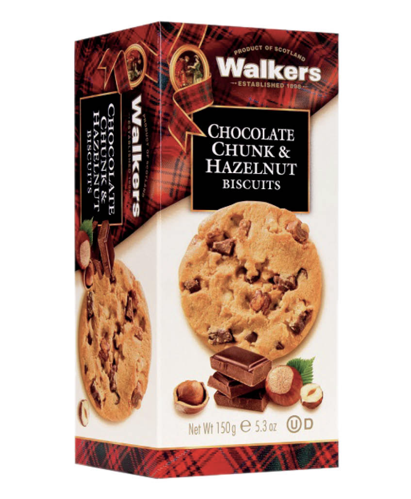 Walkers - Chocolate Chunk and Hazelnut Biscuits - 150g