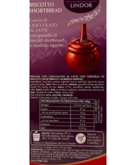 Lindor shortbread biscotto novità 2025 nuovo gusto Lindt Lindor miglior prezzo cioccolatini sfusi