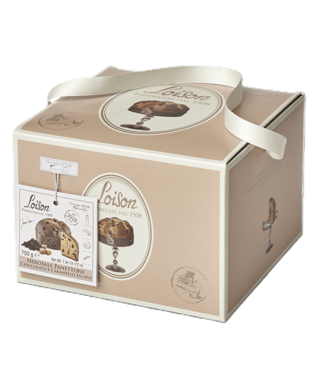 Shop online Loison panettoni Nerosale with salted caramel and chocolate. Shop online artisan Panettone Shop online Loison panettoni Nerosale with salted caramel and chocolate. Shop online artisan Panettone