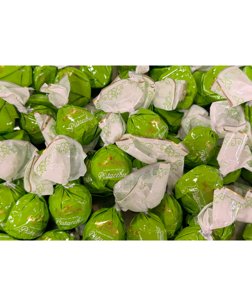 Vendita online cioccolatini Pralina Ripiena Pistacchio Baratti & Milano. Shop on line Cremini al brownie. Miglior prezzo on-line