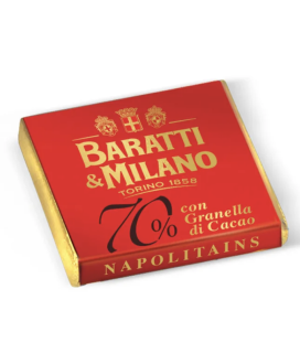 Baratti - Napolitains Extra Fondente 70% con Granella Di Cacao