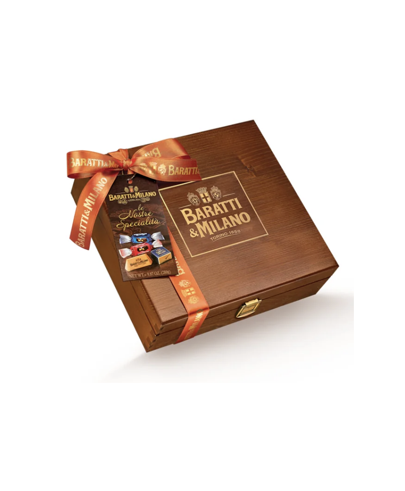 Baratti & Milano - Assorted Wooden Chest - 280g | corso101.com