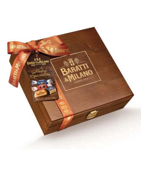 Baratti & Milano - Assorted Wooden Chest - 280g | corso101.com