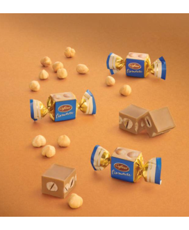 Vendita online cioccolatini Piemonte Caffarel di Torino Nocciolotto bianco con nocciole intere. Shop online cioccolato bianco.