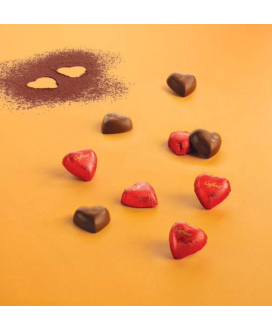 Vendita online cioccolatini cuoricini Caffarel di Torino a forma di cuore - Cioccolato al latte. Shop on line cioccolatini al la