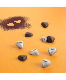 Online sales Caffarel chocolates hearts of Turin in the shape of heart - Dark chocolate. Shop online milk chocolates in the shap