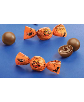 Online sales of chocolates Caffarel Turin pumpkin-shaped Halloween. Shop online chocolates in the shape of gourds for halloween.