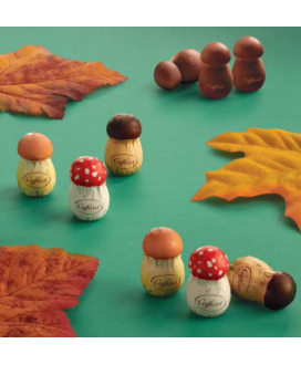 Online selling italian chocolates in the shape of Mushrooms - Milk chocolate with cream hazelnuts. online shop Caffarel
