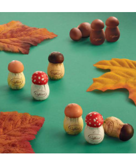Vendita online cioccolatini Caffarel a forma di Funghetti - Cioccolato al latte a forma di fungo. Shop on line cioccolato