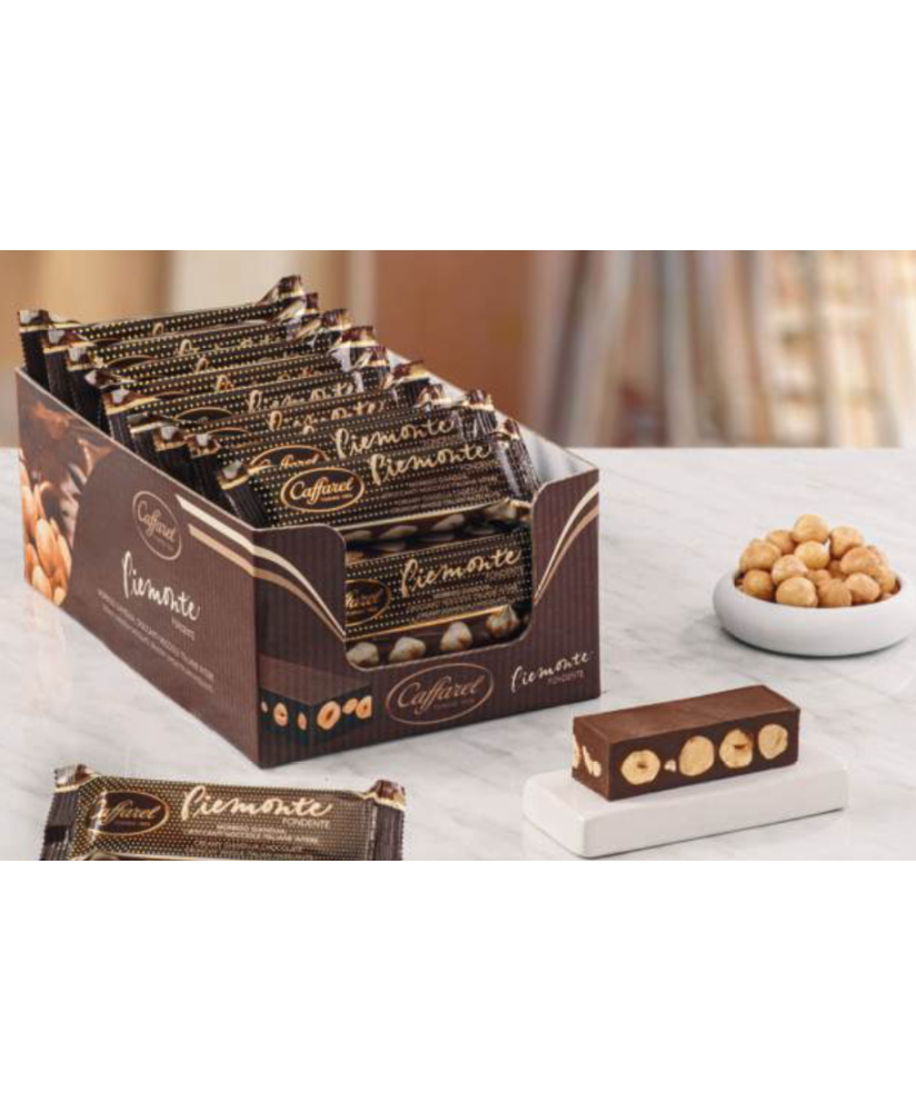 Shop online italian chocolate bars Caffarel Torino, Piedmont, dark chocolate with whole hazelnuts 33g