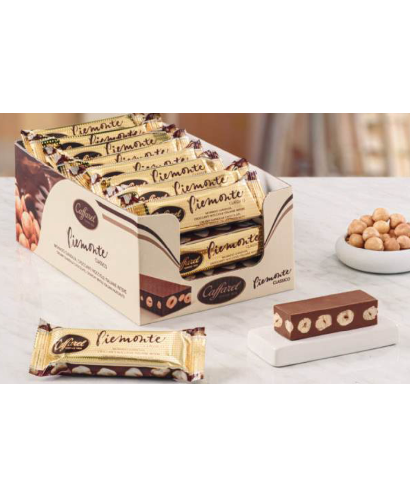 Vendita online tavolette di cioccolato Caffarel di Torino, linea Piemonte, cioccolato Gianduja con nocciole intere 33g Minitavol