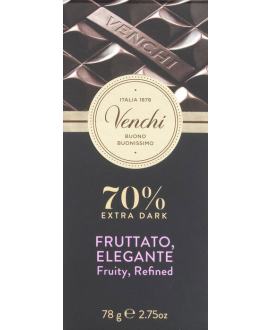 Venchi - Dark Chocolate Extra 70% - 78g
