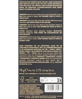 Venchi - Dark Chocolate Extra 70% - 78g