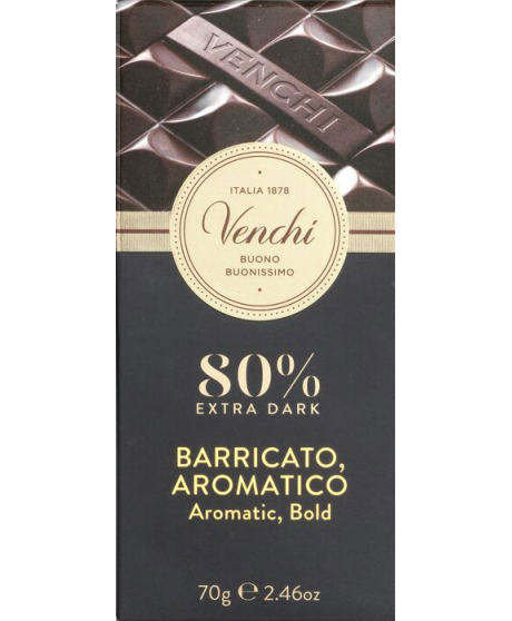 Venchi - Tavoletta Extra Fondente Barricato 80% - 70g