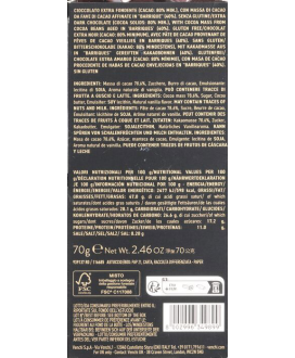 Venchi - Dark Chocolate Extra 80% - Barrel-Aged - 70g