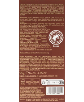 Vendita online tavolette di cioccolato Venchi al latte con nocciole piemonte intere. Shop on line cioccolata al latte di qualita