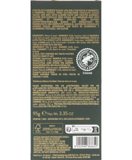 Venchi - Dark Almond Bar - 100g | corso101.com