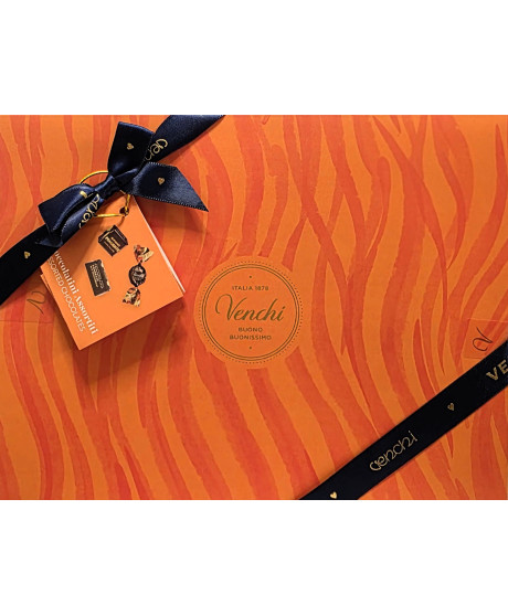 Venchi - Cioccolatini assortiti - Scatola Arancione - 180g Venchi - Cioccolatini assortiti - Scatola Arancione - 180g