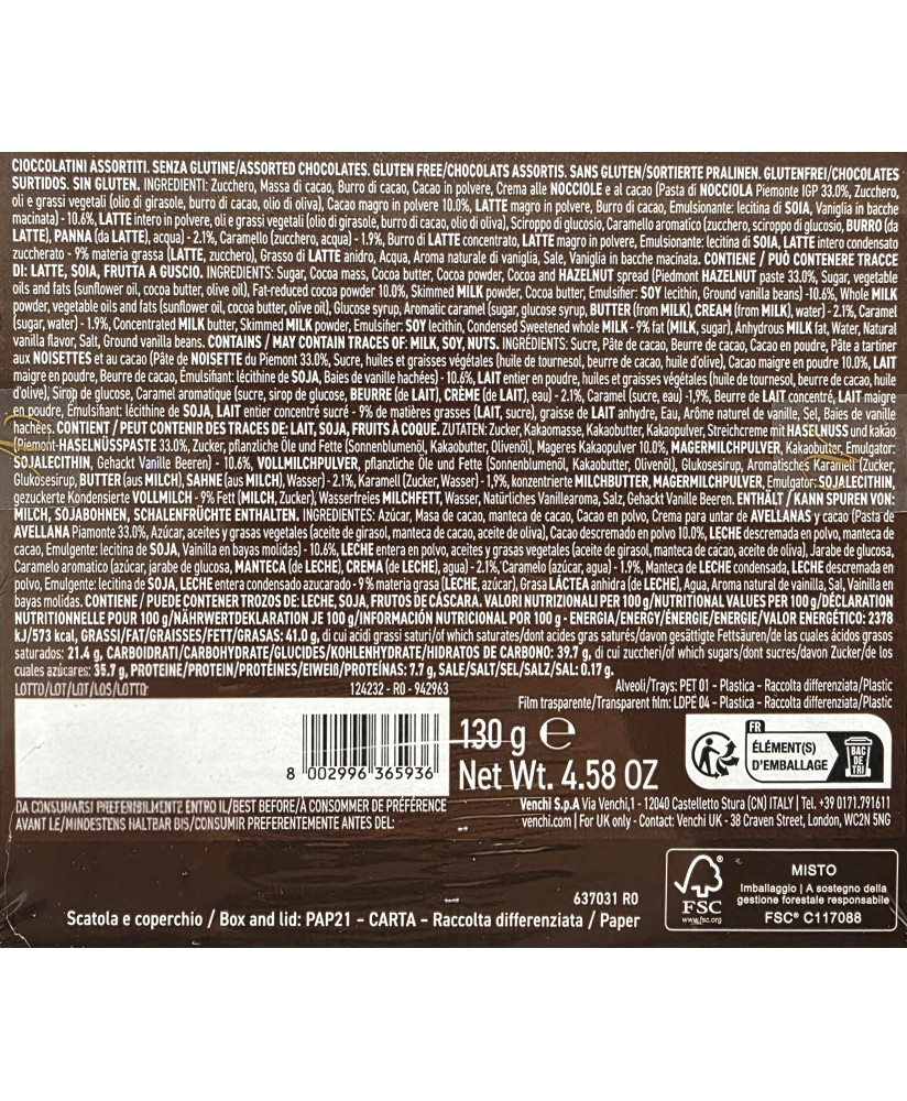 Venchi - Gift box 9 assorted mini Chocoviar - 130g