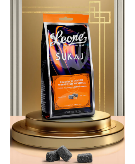Pastiglie Leone - Sukaj - Liquorice Gummy candies - 150g Pastiglie Leone - Sukaj - Liquorice Gummy candies - 150g