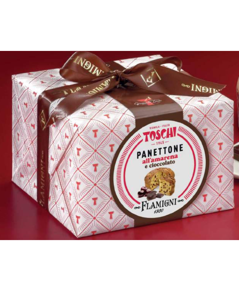 Flamigni - Panettone con Amarene "Toschi" e Cioccolato - 1000g