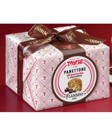 Flamigni - Panettone con Amarene "Toschi" e Cioccolato - 1000g Flamigni - Panettone con Amarene "Toschi" e Cioccolato - 1000g