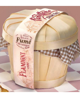 Flamigni - Demi Sel Fume' - Savoury Panettone in Balsa Wood Container - 500g