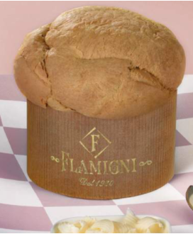 Flamigni - Demi Sel Fume' - Savoury Panettone in Balsa Wood Container - 500g