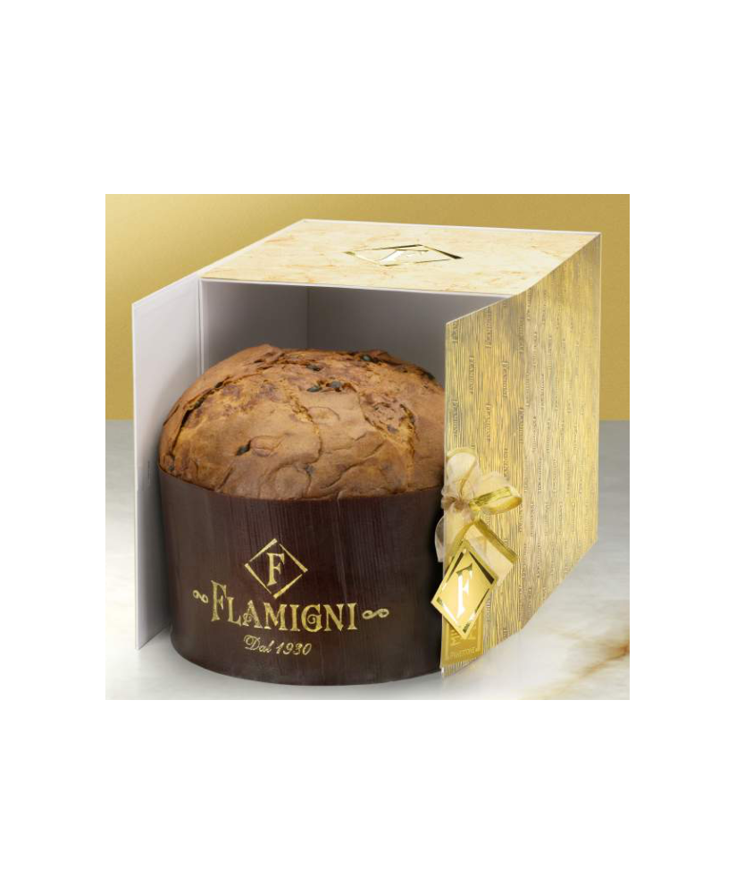 Online sales Flamigni classic panettone Milano hand-wrapped. Shop online homemade panettone, naturally leavened baked cake with