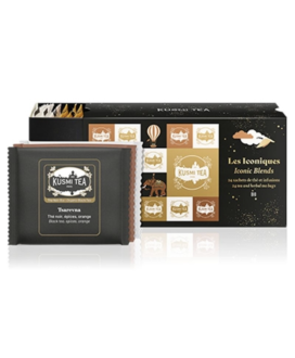 Kusmi Tea - Les Iconiques bio - Etui carton 24 sachets enveloppés Noël 2025 - 51g