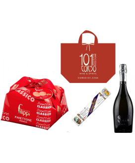 Online sales packaging Christmas 2013 with prosecco, panettone craft Filippi quality (Typical Christmas Cake) and Italian Prosec