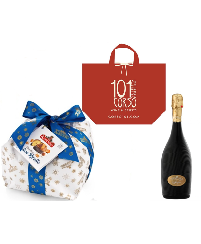 Vendita online confezioni Natale 2015 con panettone artigianale Albertengo e prosecco Foss Marai di qualità. Shop on line idee r
