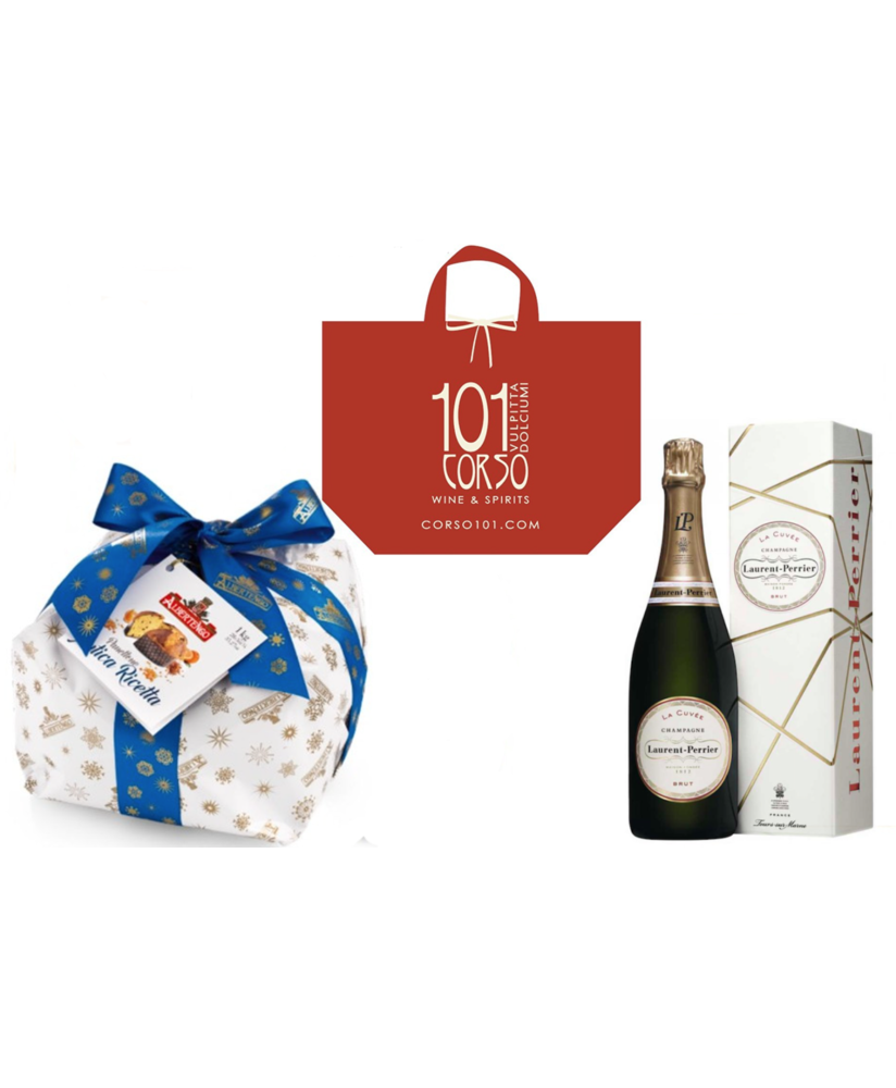 Online sales packaging Christmas 2013 with Champagne Mumm Cuvée Prestige and panettone craft Albertengo quality (Typical Christm