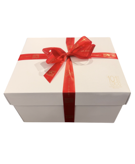 Vendita online confezioni Natale 2014 scatole con panettone artigianale Albertengo, Torrone, cioccolatini e prosecco o franciaco