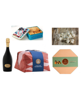 Online sales packaging boxes with Christmas 2014 Fiasconaro artisan panettone, nougat Scaldaferro, chocolates and Majani Foss Ma