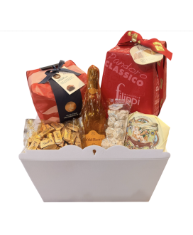 Vendita online confezioni Natale 2014 scatole con panettone artigianale Fiasconaro, Pandoro Filippi, Franciacorta Ca' del Bosco.